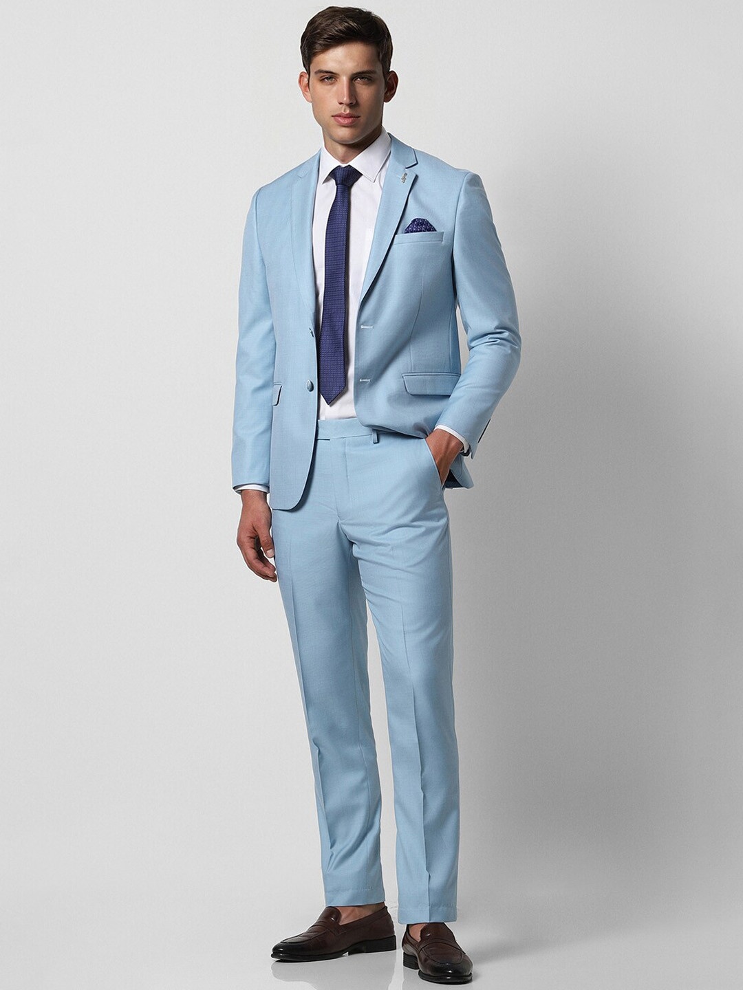 

Van Heusen Slim-Fit Single-Breasted Two-Piece Suit, Blue