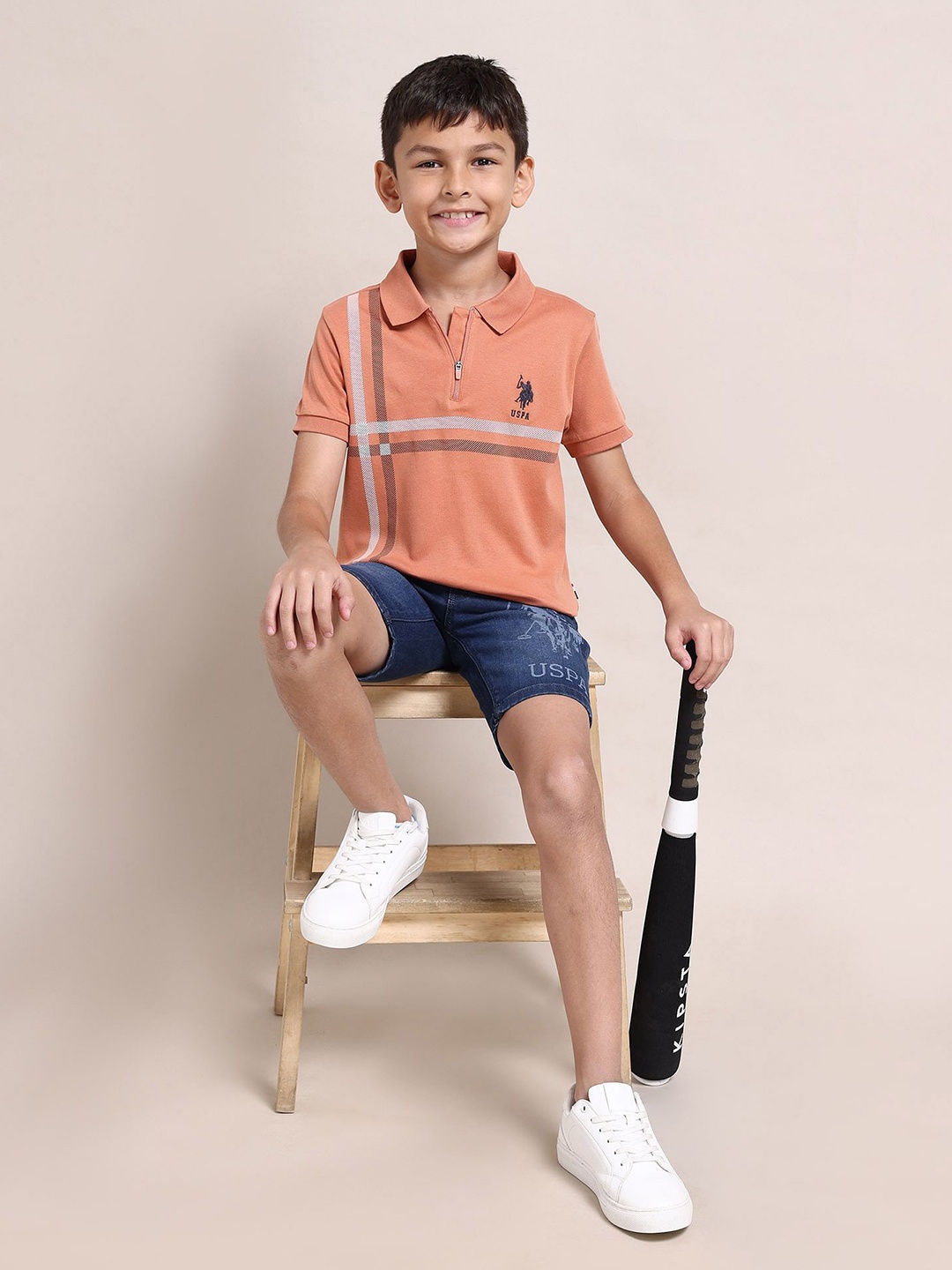 

U.S. Polo Assn. Kids Boys Polo Collar T-shirt, Brown