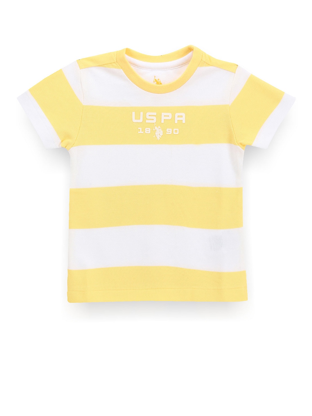 

U.S. Polo Assn. Kids Boys Striped Cotton T-shirt, Yellow