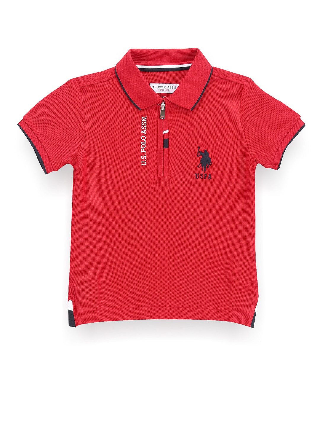 

U.S. Polo Assn. Kids Boys Polo Collar Cotton T-shirt, Red