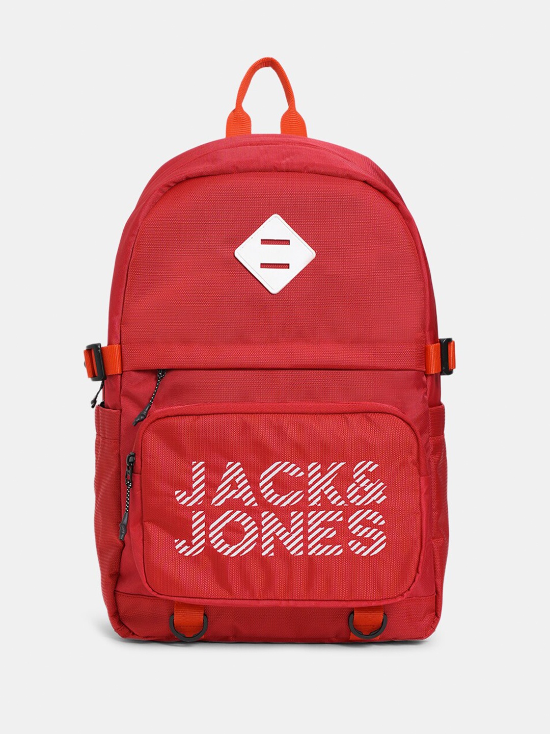 

Jack & Jones Men Typography Printed Backpack, Red