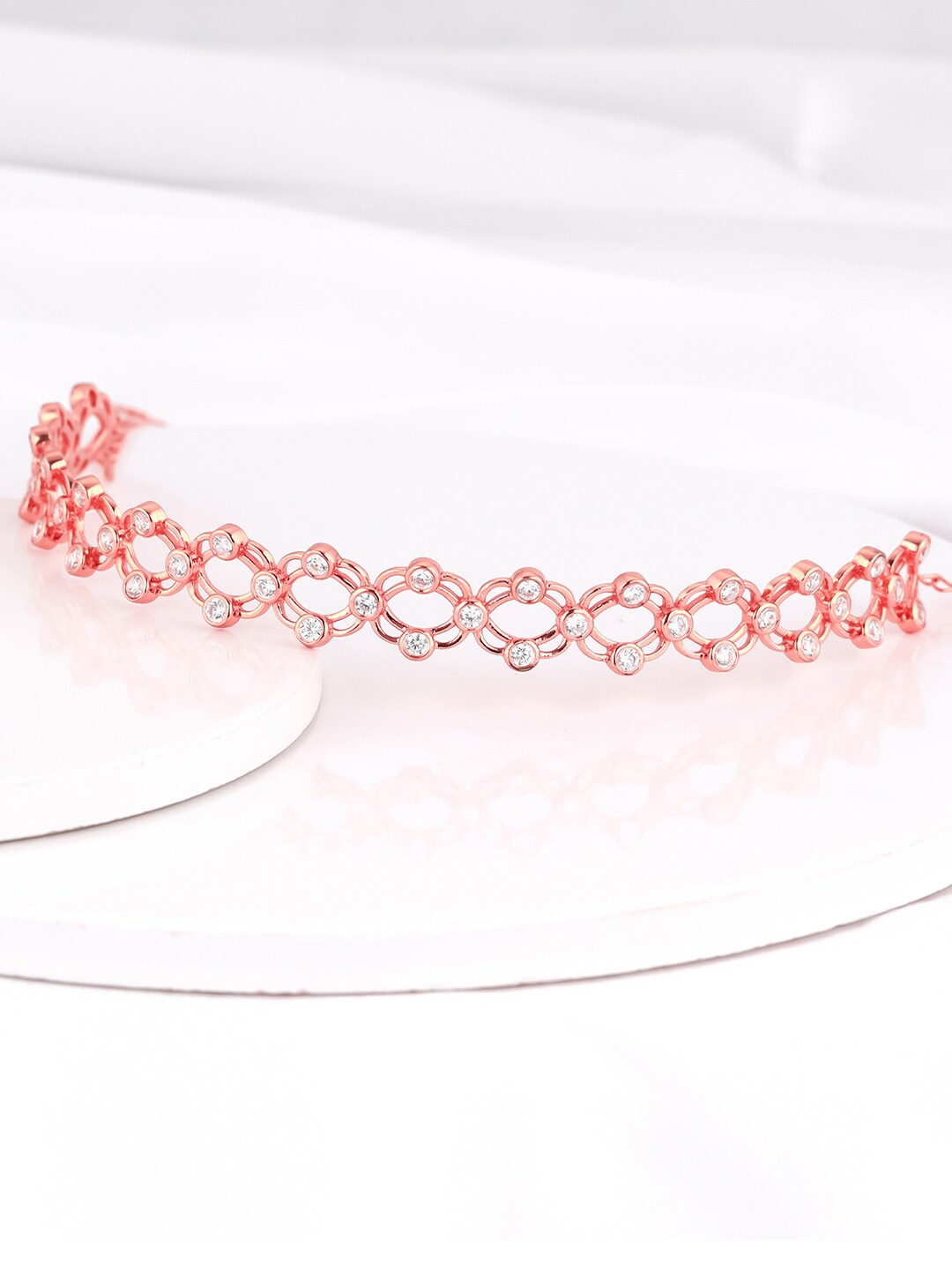 

GIVA Rose Gold-Plated 925 Sterling Silver Stone-Studded Necklace