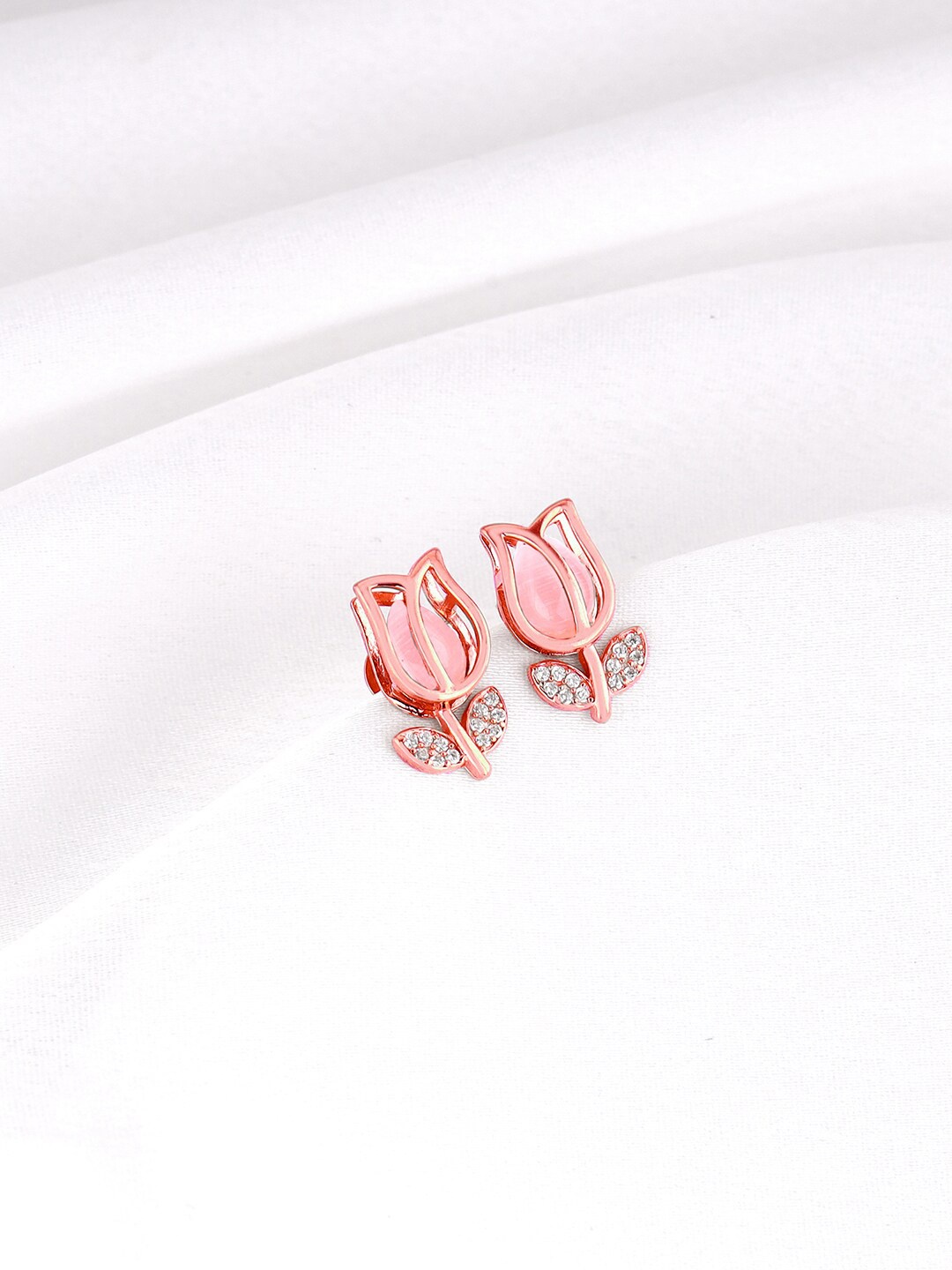 

GIVA Rose Gold-Plated 925 Sterling Silver Floral Studs Earrings