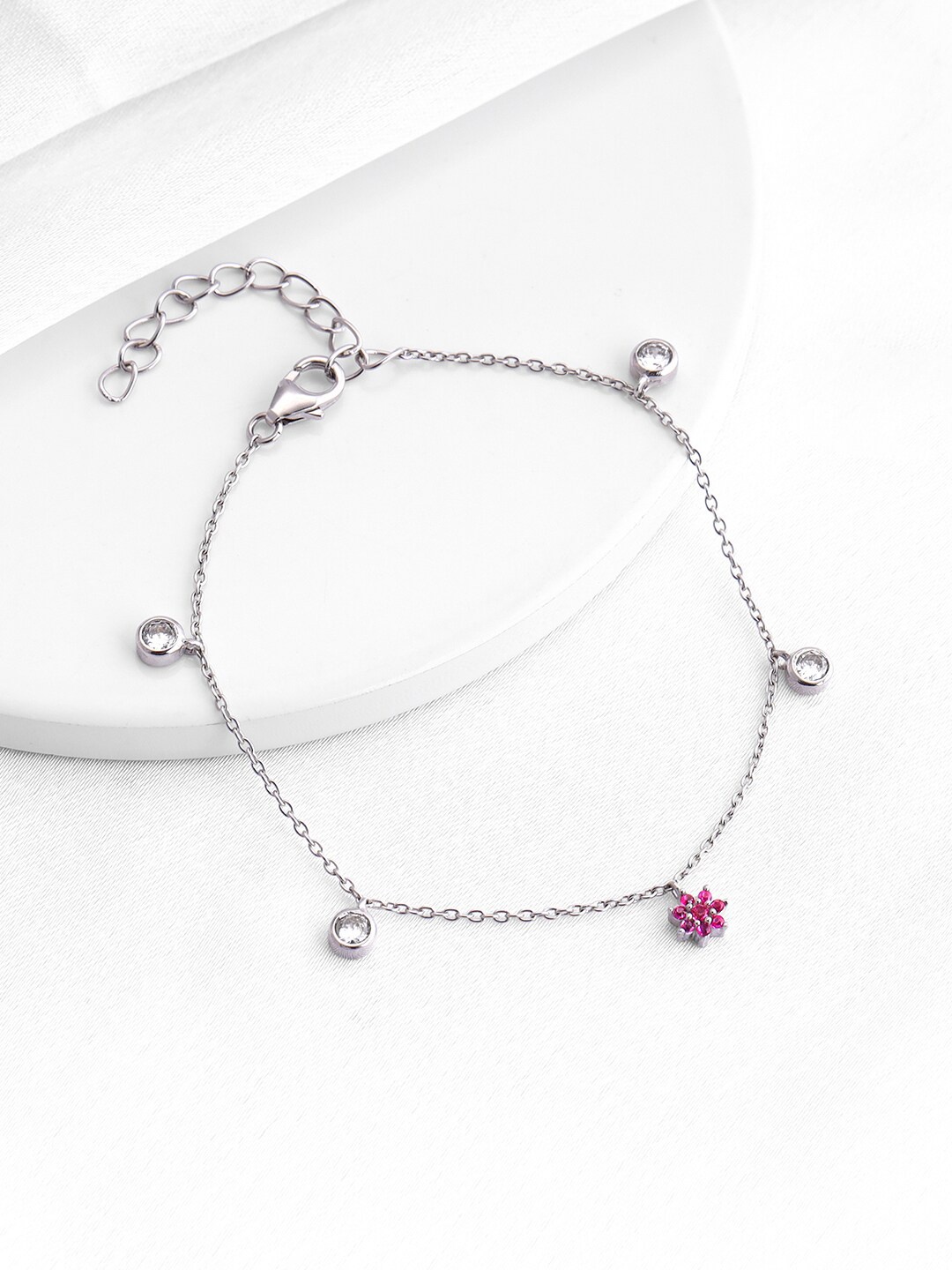 

GIVA 925 Sterling Silver Rhodium-Plated Charm Bracelet