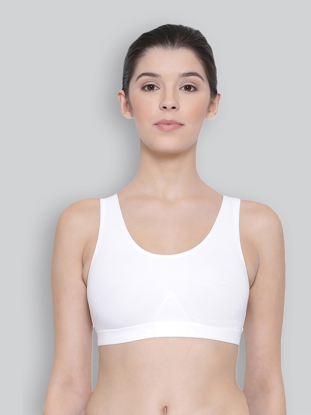 LYRA Full Coverage Cotton Bra, White