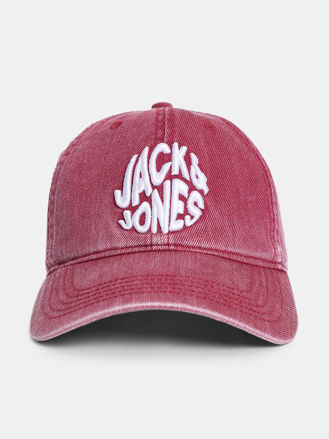 

Jack & Jones Men Embroidered Pure Cotton Baseball Cap, Pink