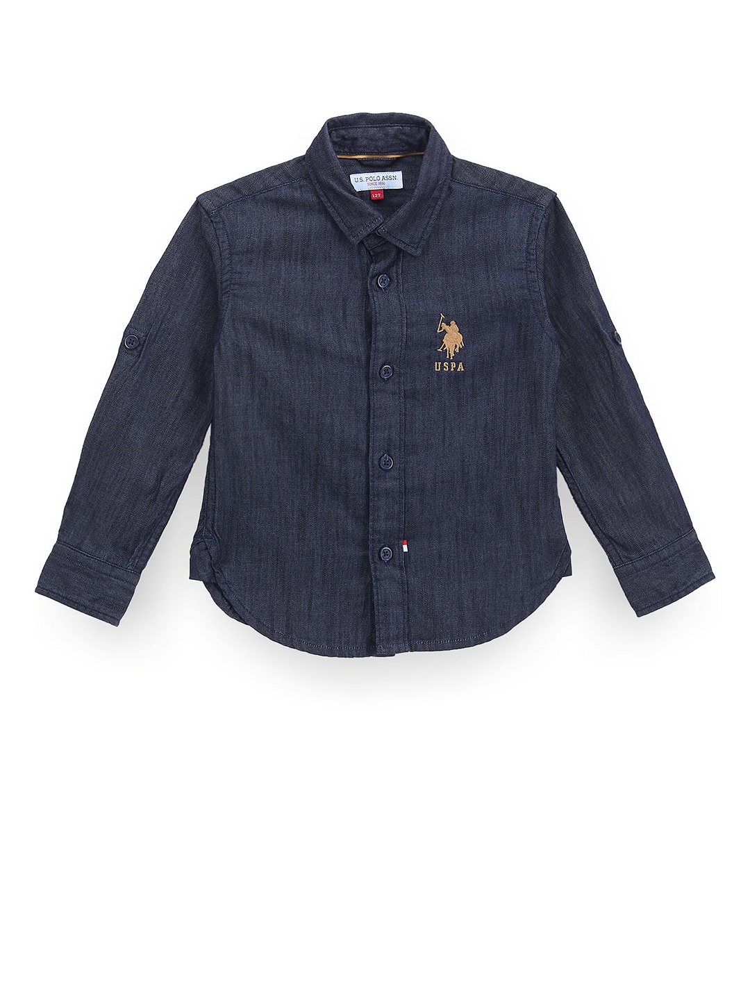 

U.S. Polo Assn. Kids Boys Washed Classic Chambray Casual Shirt, Blue