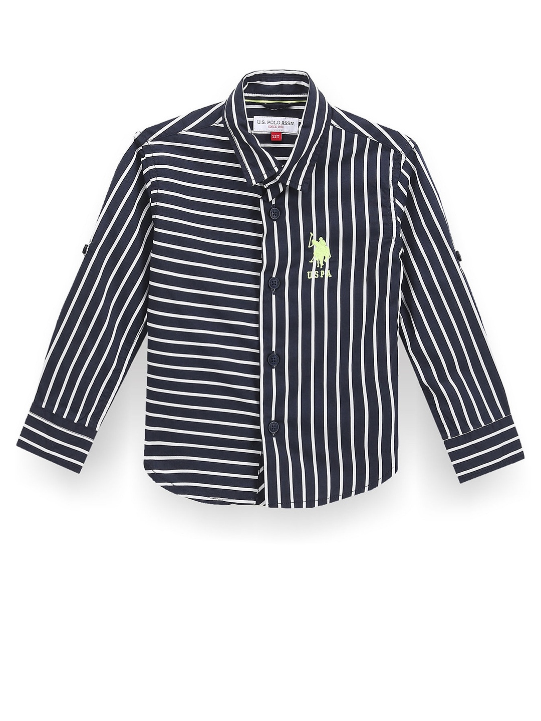 

U.S. Polo Assn. Kids Boys Classic Vertical Striped Casual Shirt, Blue