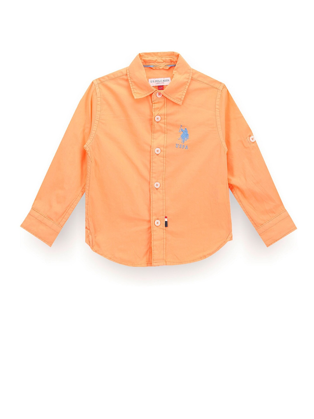

U.S. Polo Assn. Kids Boys Classic Fit Pure Cotton Casual Shirt, Orange