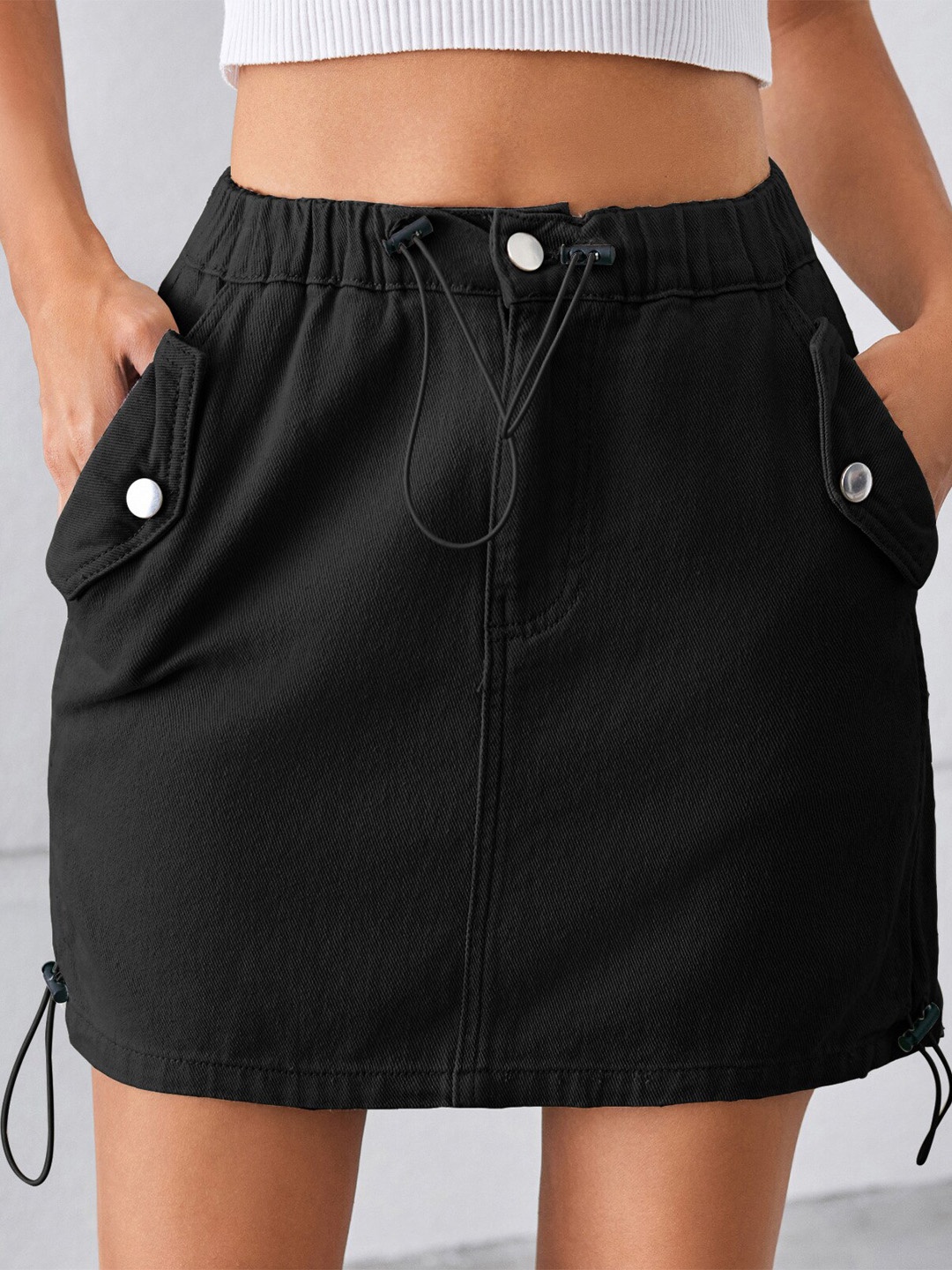 

StyleCast A-Line Mini Skirt, Black