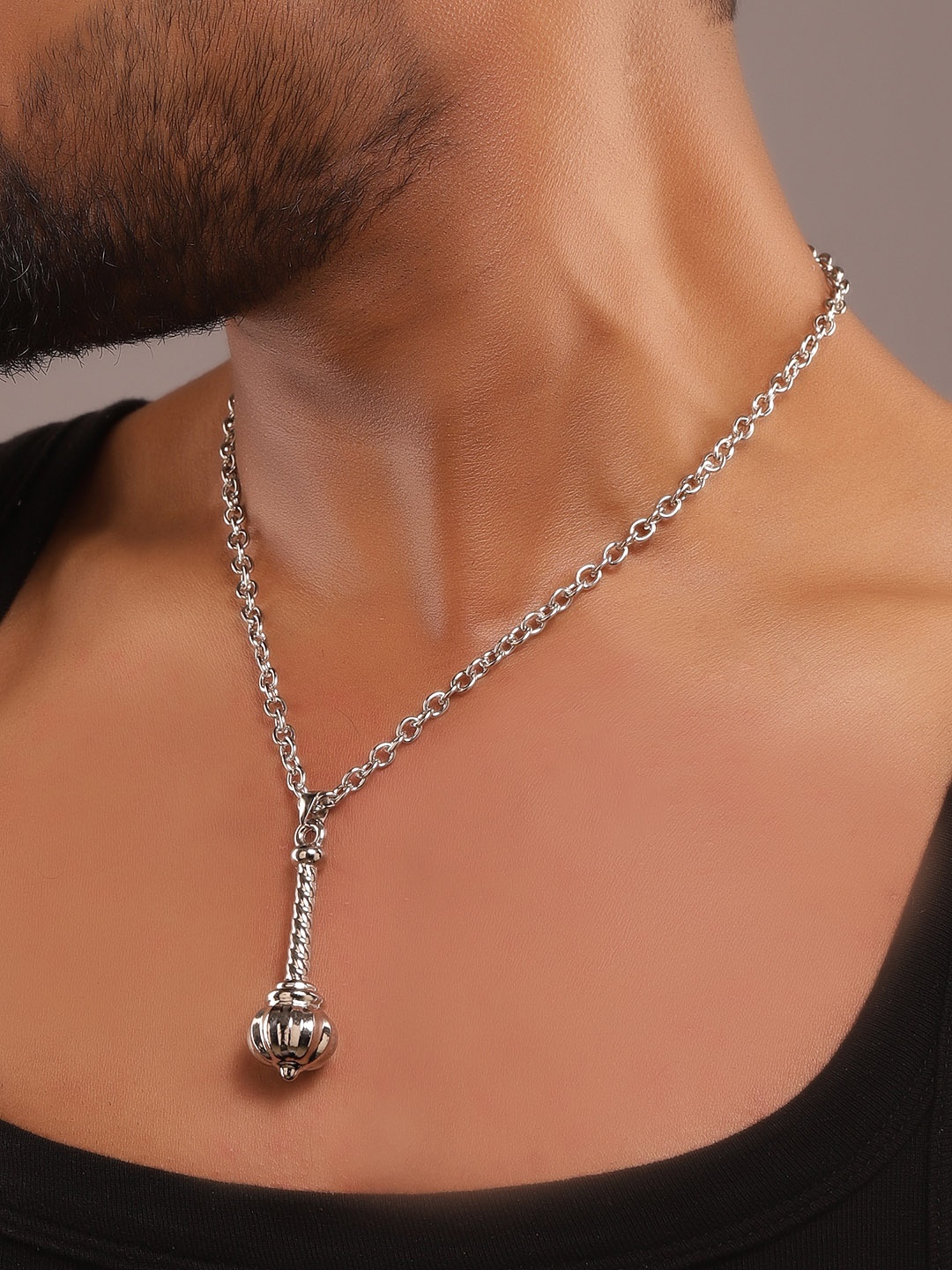 

The Roadster Lifestyle Co Silver-Plated Contemporary Pendant With Chain
