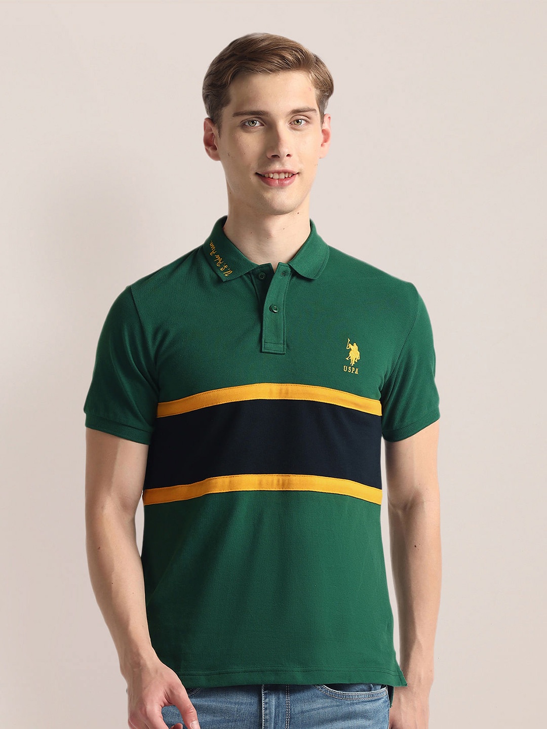 

U.S. Polo Assn. Polo Collar Slim Fit T-shirt, Green