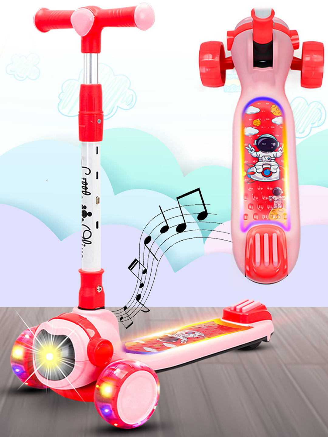 

Little Olive Kids Pluto Grand Scooter, Red