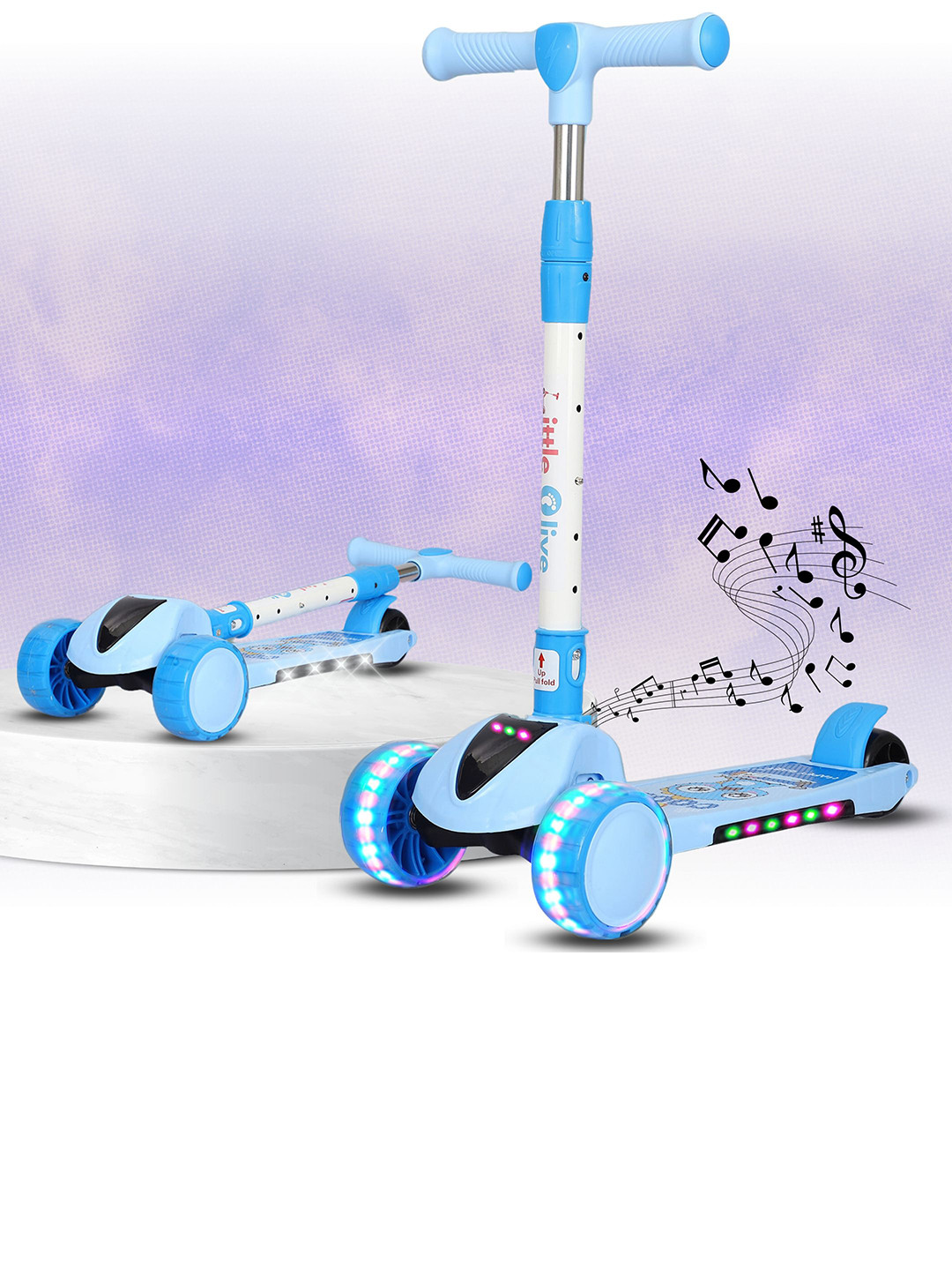 

Little Olive 4 Height Adjustable Pluto Scooter, Blue