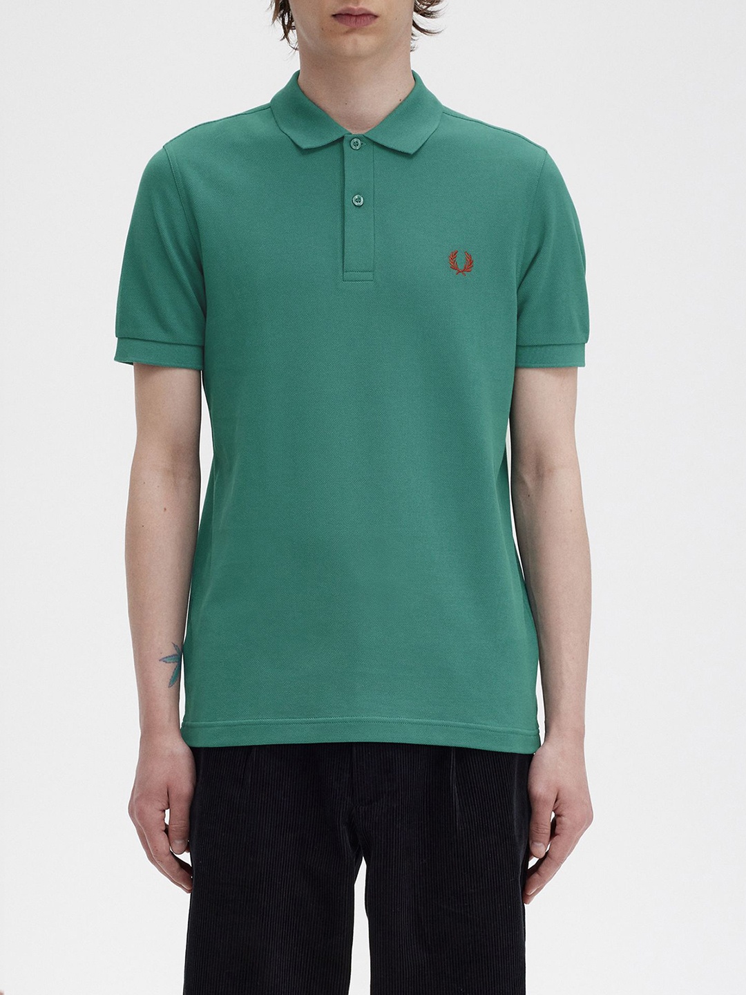 

Fred Perry Men Polo Collar T-shirt, Green