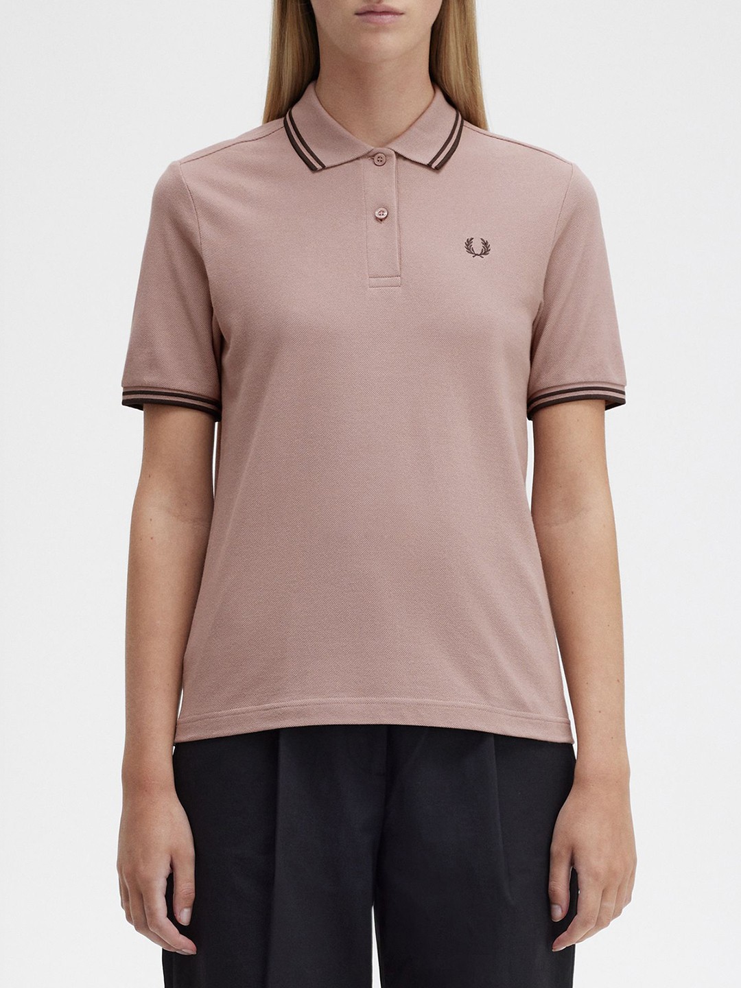 

Fred Perry Women Polo Collar T-shirt, Pink