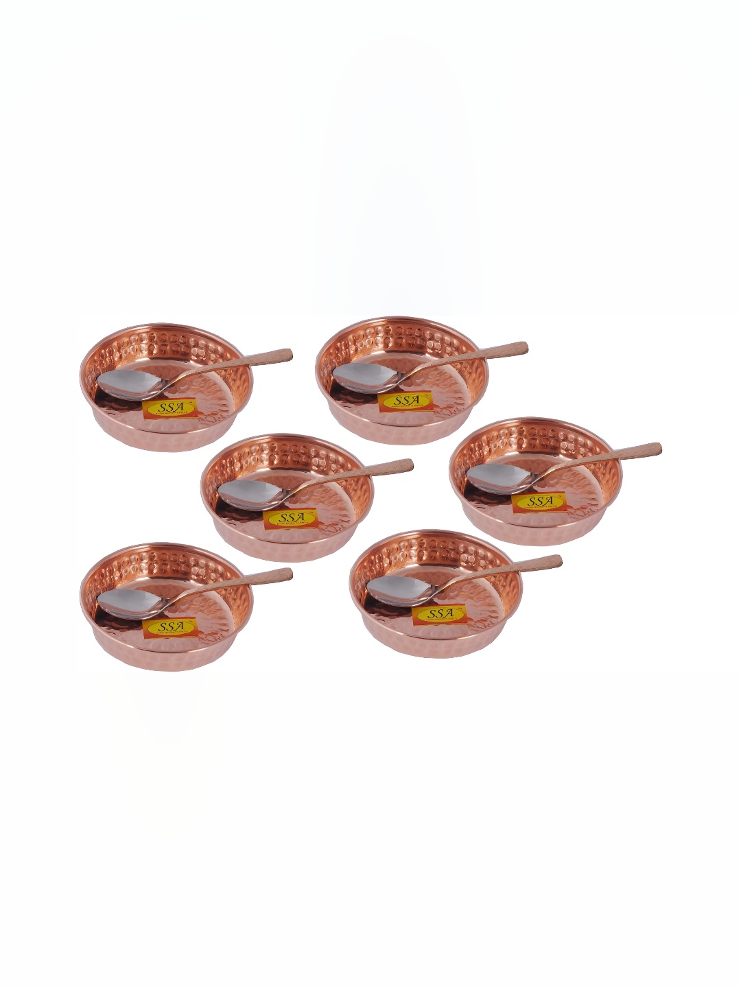 

Shivshakti Arts Brown 12 Pieces Copper Bowls 100 ml Each