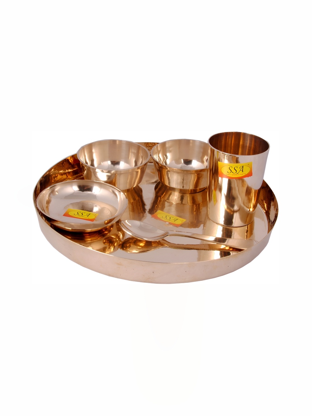 

Shivshakti Arts Gold-Toned 6 Pieces Dinner Set