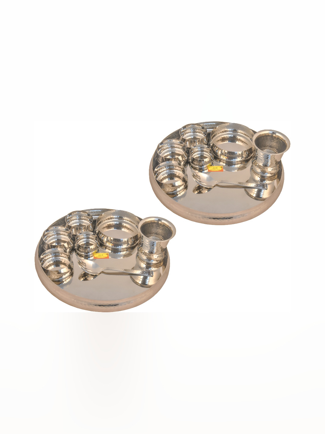 

Shivshakti Arts Silver-Toned & 16 Pieces Stainless Steel Dinner Set