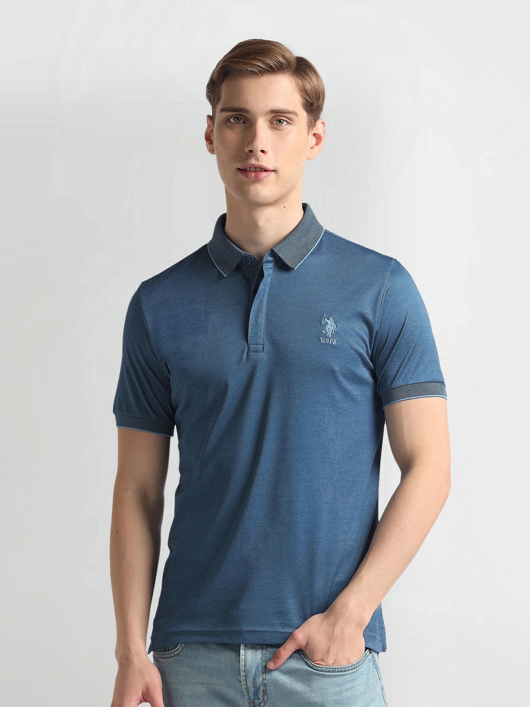 

U.S. Polo Assn. Denim Co. Polo Collar Slim Fit T-shirt, Blue