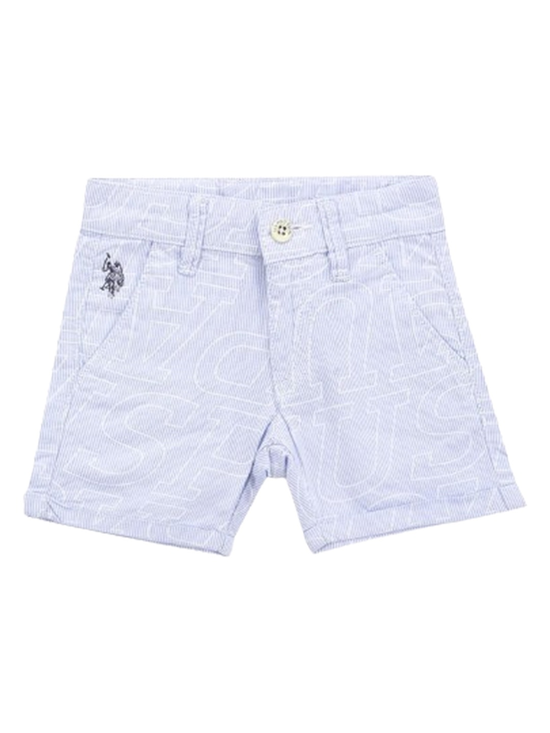 

U.S. Polo Assn. Kids Boys Typography Printed Denim Shorts, Blue