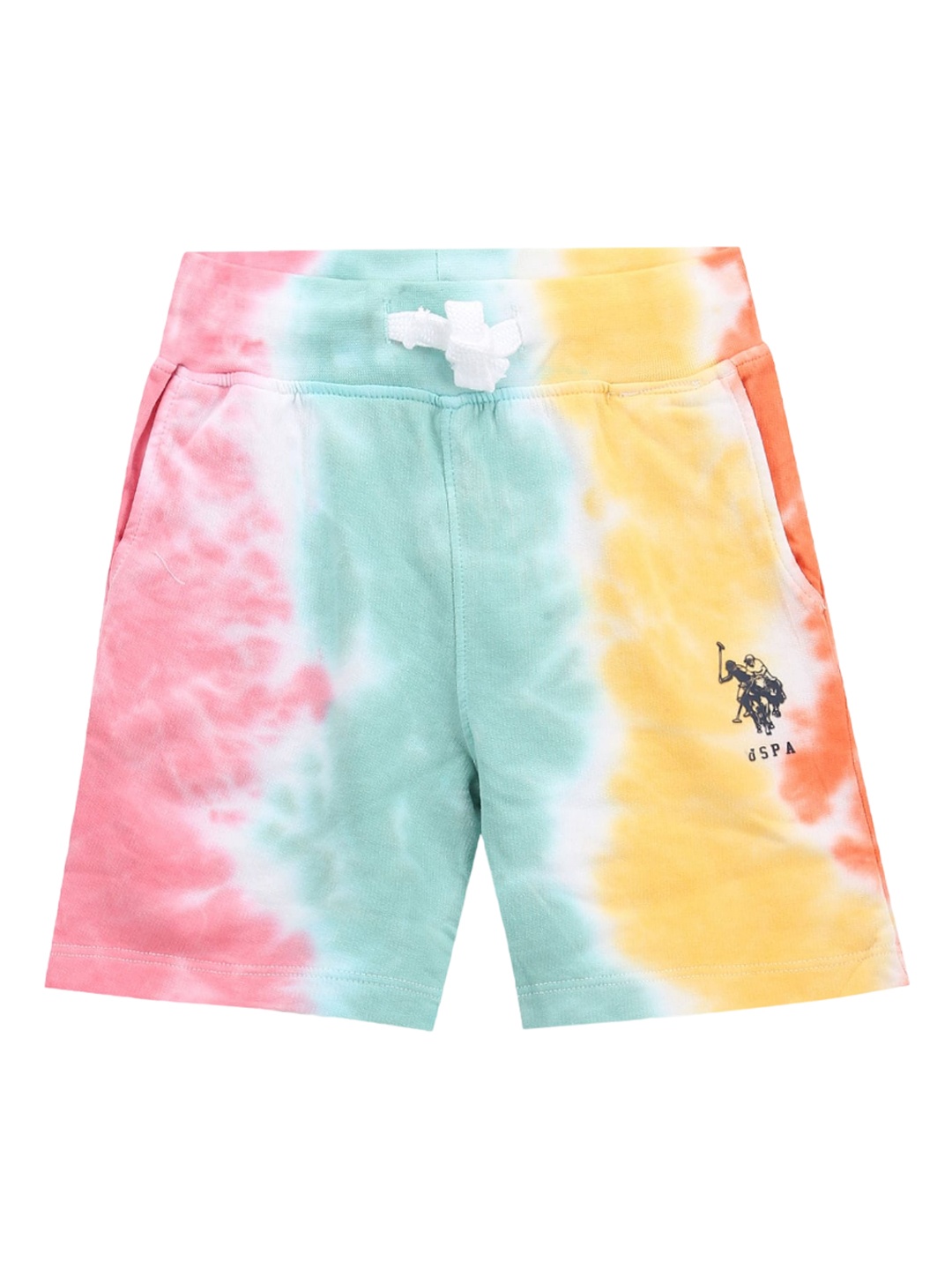 

U.S. Polo Assn. Kids Boys Tie & Dye Regular Shorts, Yellow