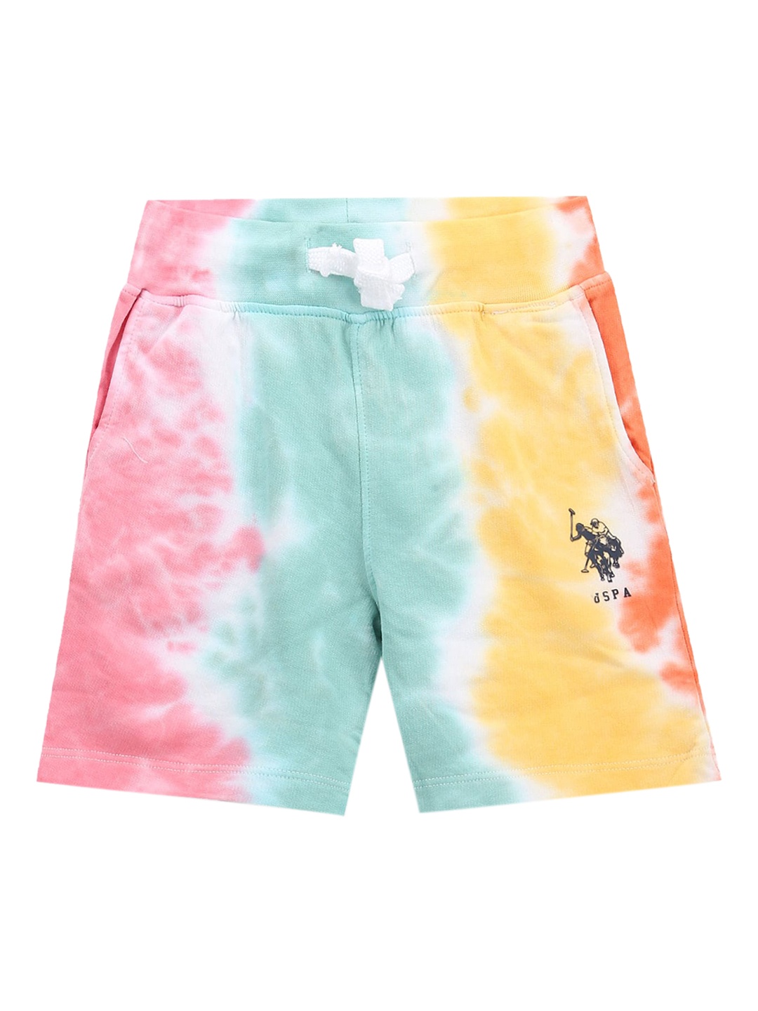 

U.S. Polo Assn. Kids Boys Tie And Dye Regular Shorts, Yellow