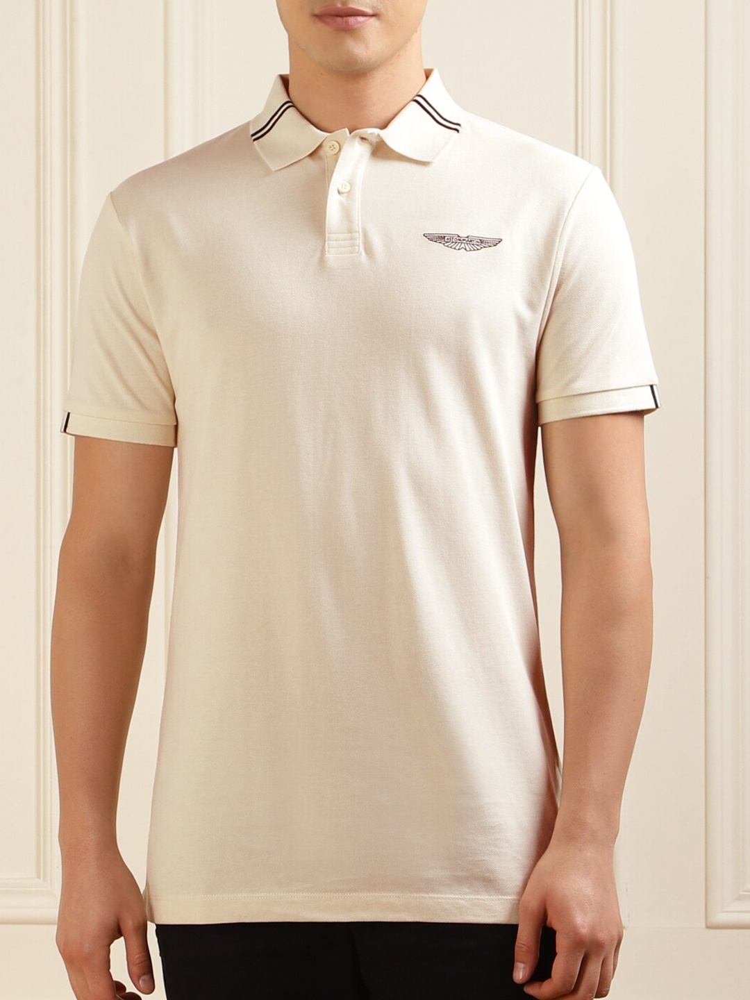 

HACKETT LONDON Polo Collar Cotton T-shirt, Beige