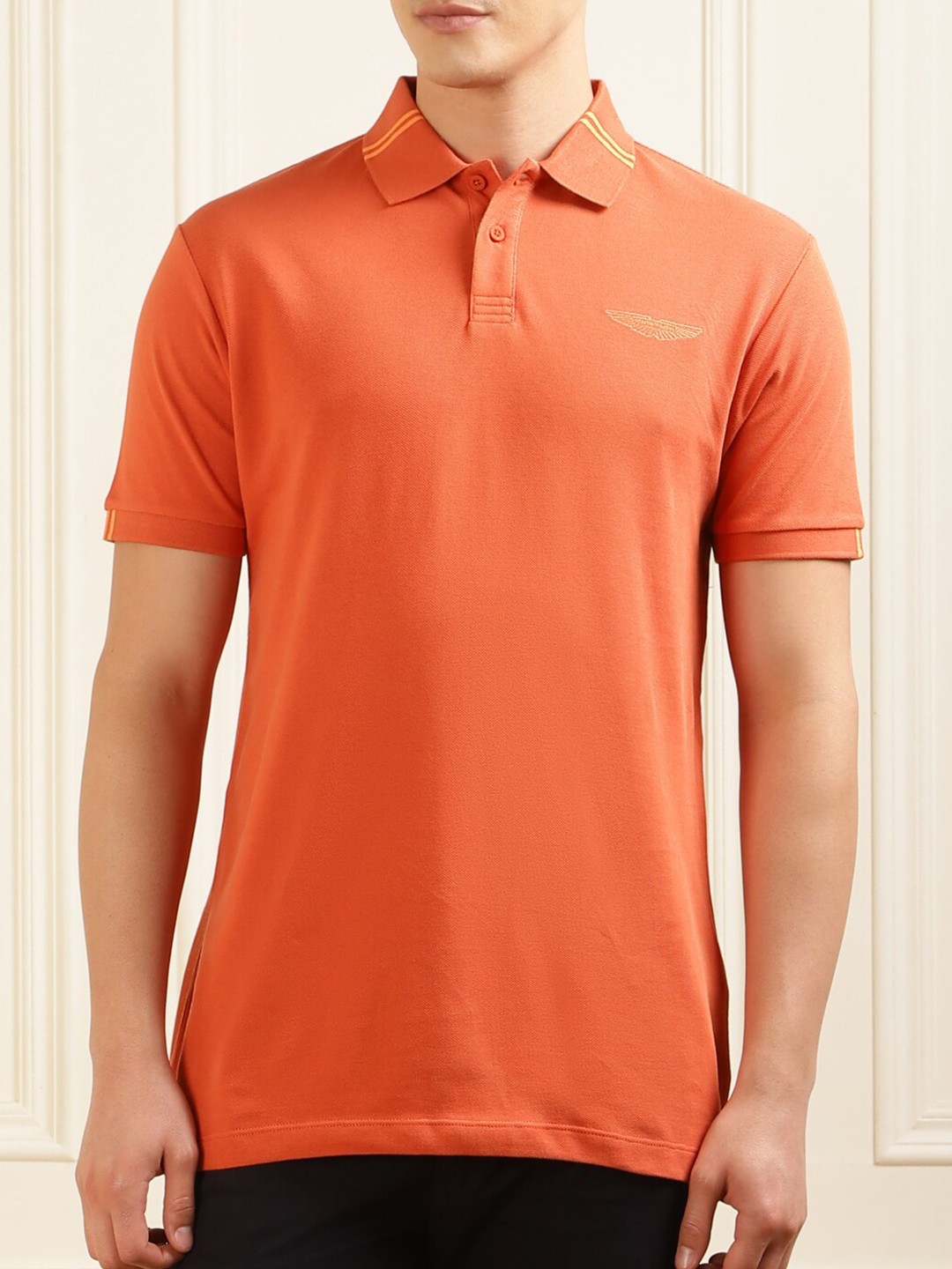 

HACKETT LONDON Polo Collar Cotton T-shirt, Orange