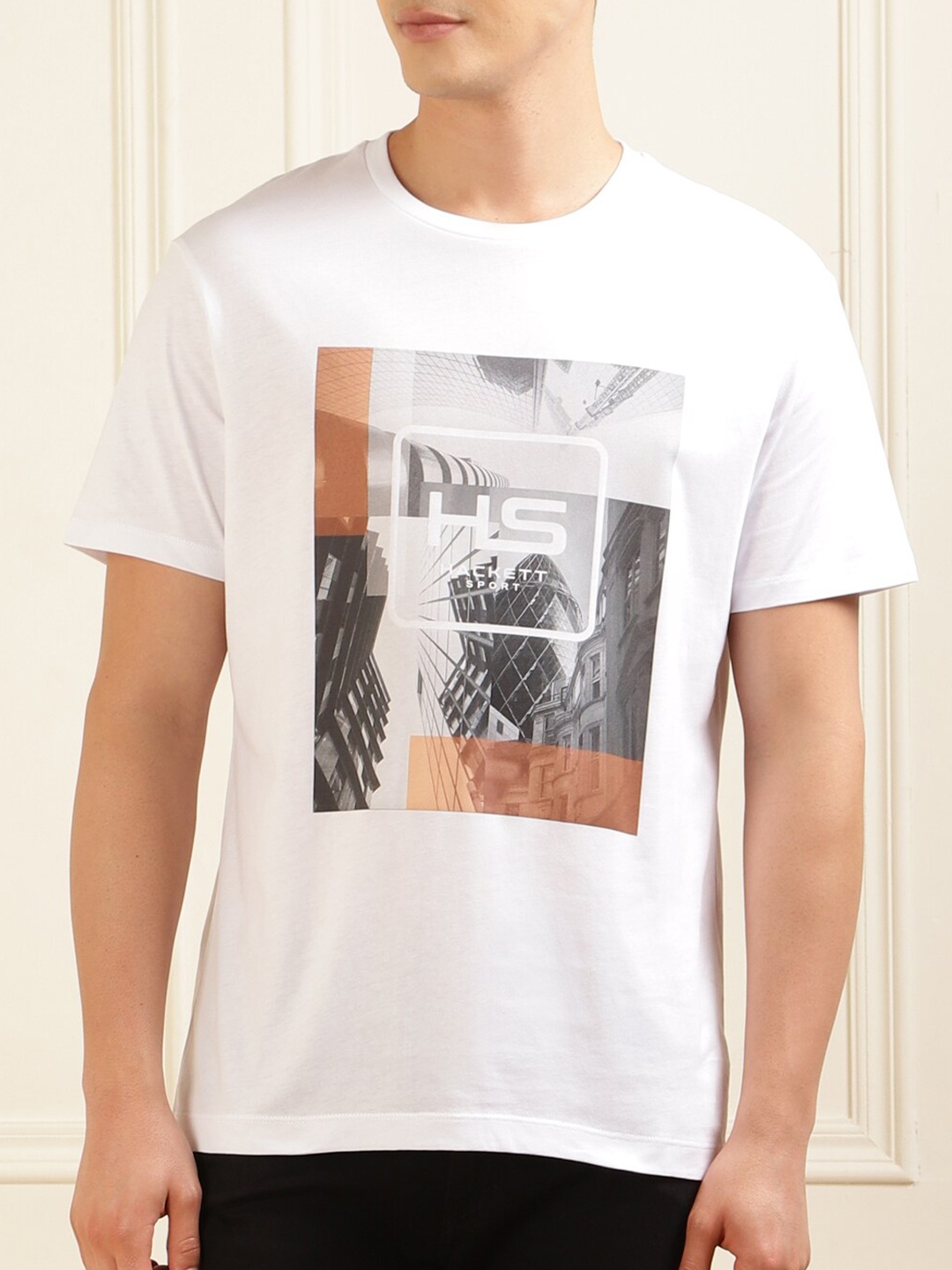 

HACKETT LONDON Graphic Printed Cotton T-shirt, White