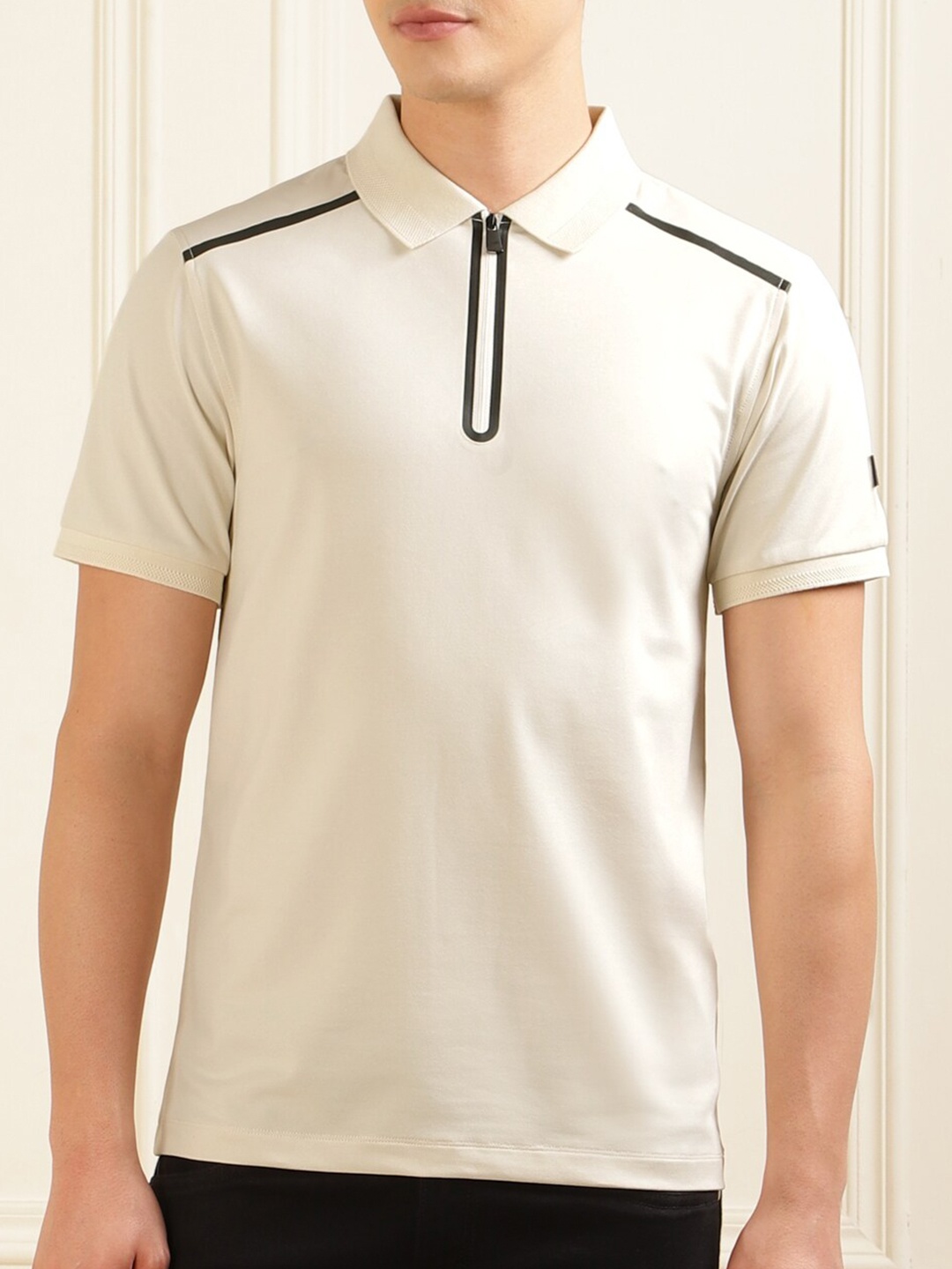 

HACKETT LONDON Polo Collar Cotton T-shirt, Beige