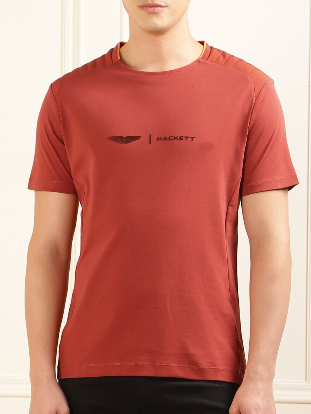 

HACKETT LONDON Round Neck Cotton T-shirt, Orange