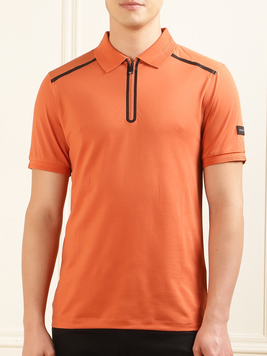 

HACKETT LONDON Polo Collar Short Sleeves Cotton T-shirt, Orange