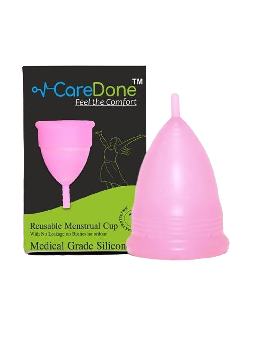 

CareDone Soft and Leak Proof Reusable Menstrual Cup, Pink