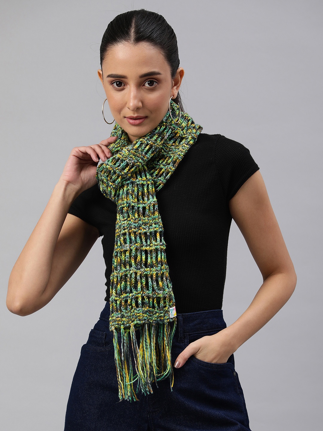 

Magic Needles Women Scarf, Green