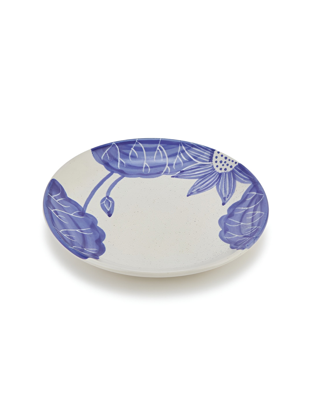 

Fabindia White & Blue Printed Ceramic Platter
