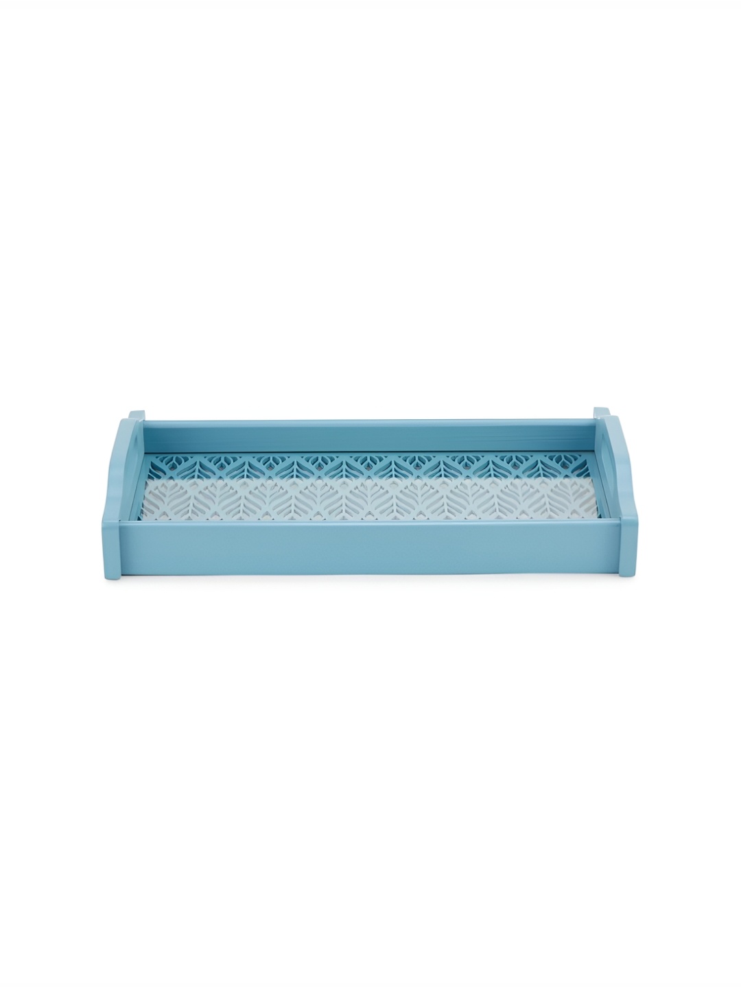 

Fabindia Blue Printed Wooden Serving Tray