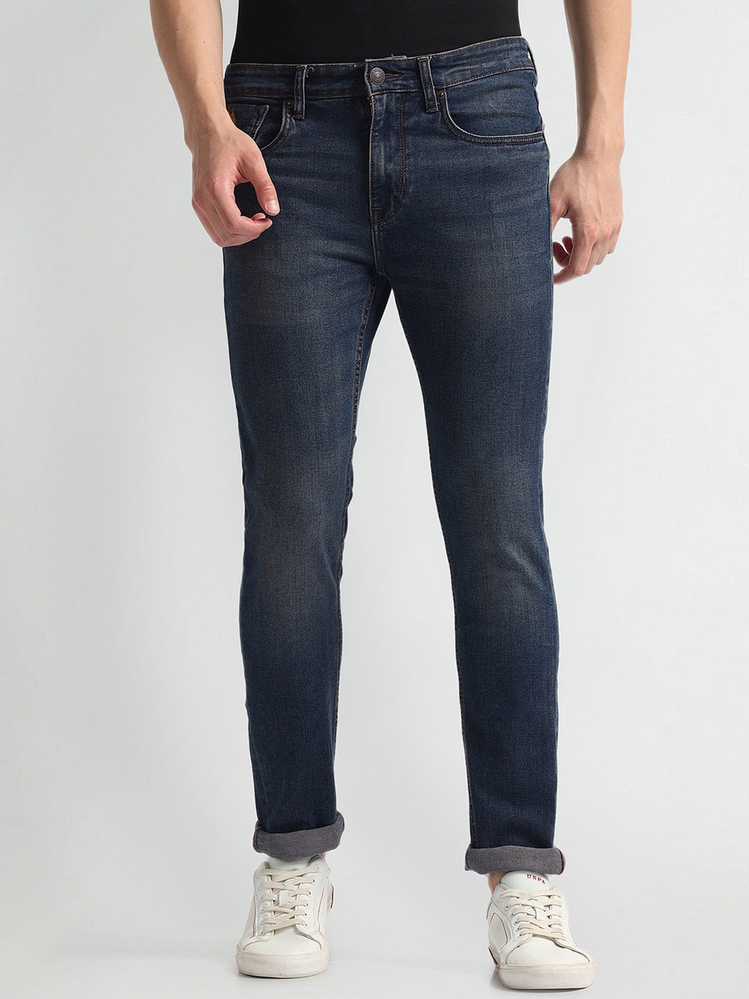 

U.S. Polo Assn. Denim Co. Men Skinny Fit Stretchable Jeans, Blue