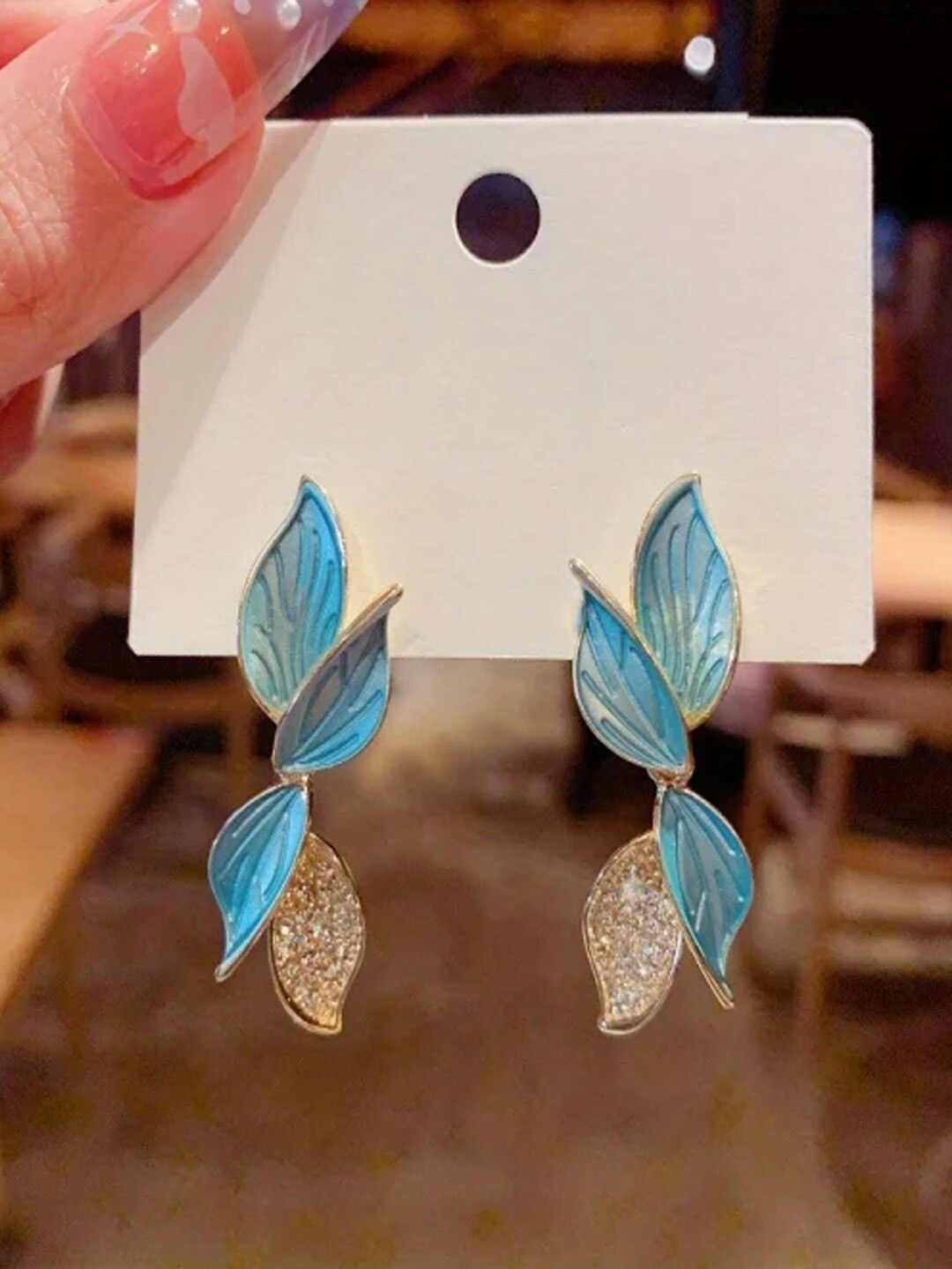 

VAGHBHATT Stainless Steel Gold Plated Drop Earrings