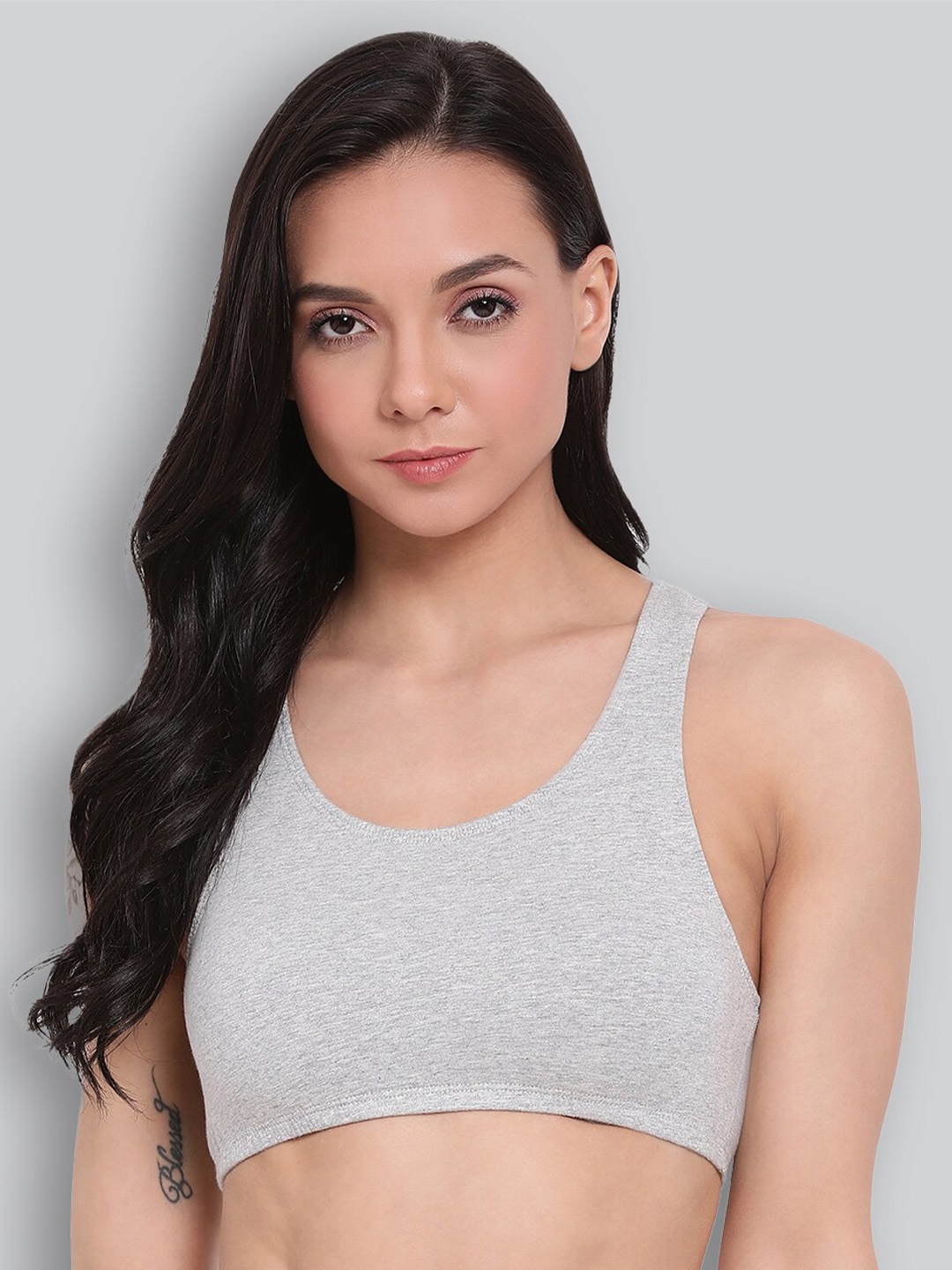 

LYRA Full Coverage Non Padded Beginners Bio-Wash Bra With 4 way Stretch & All Day Comfort, Grey