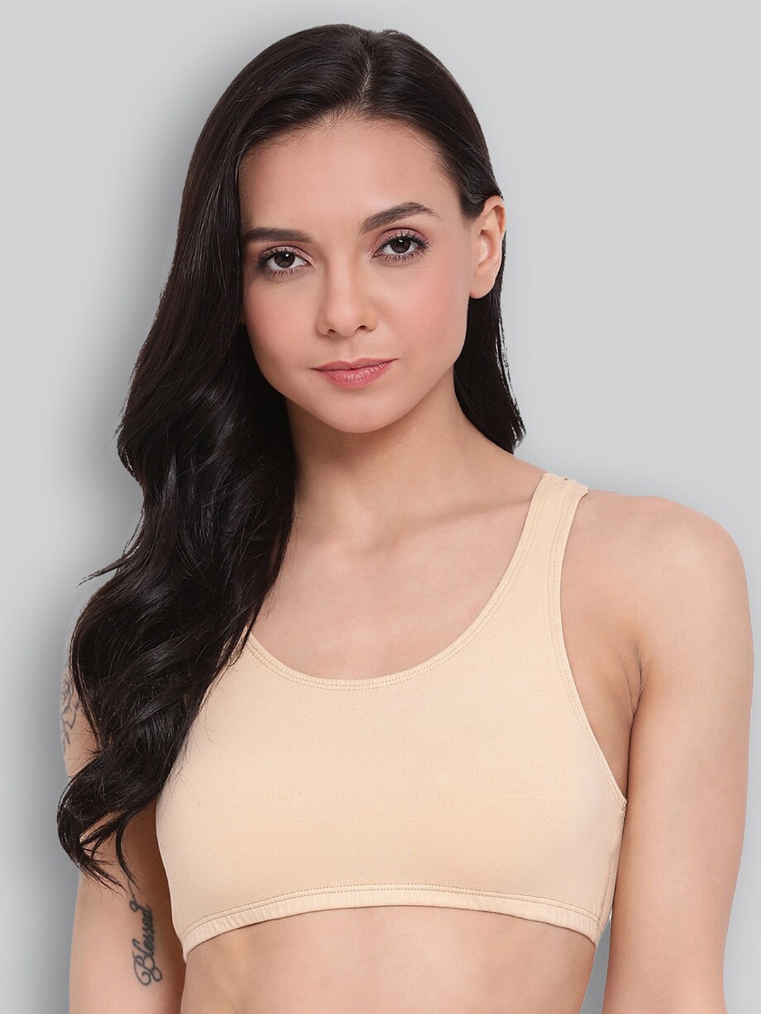 

LYRA Full Coverage Non Padded Beginners Bio-Wash Bra With 4 way Stretch & All Day Comfort, Beige