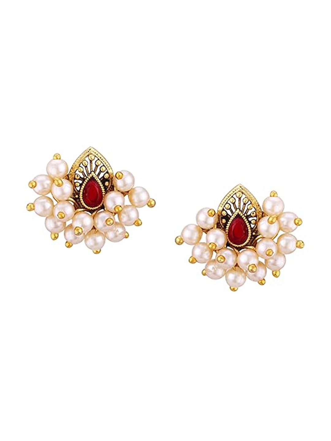 

Vighnaharta Gold-Plated Contemporary Stud Earrings