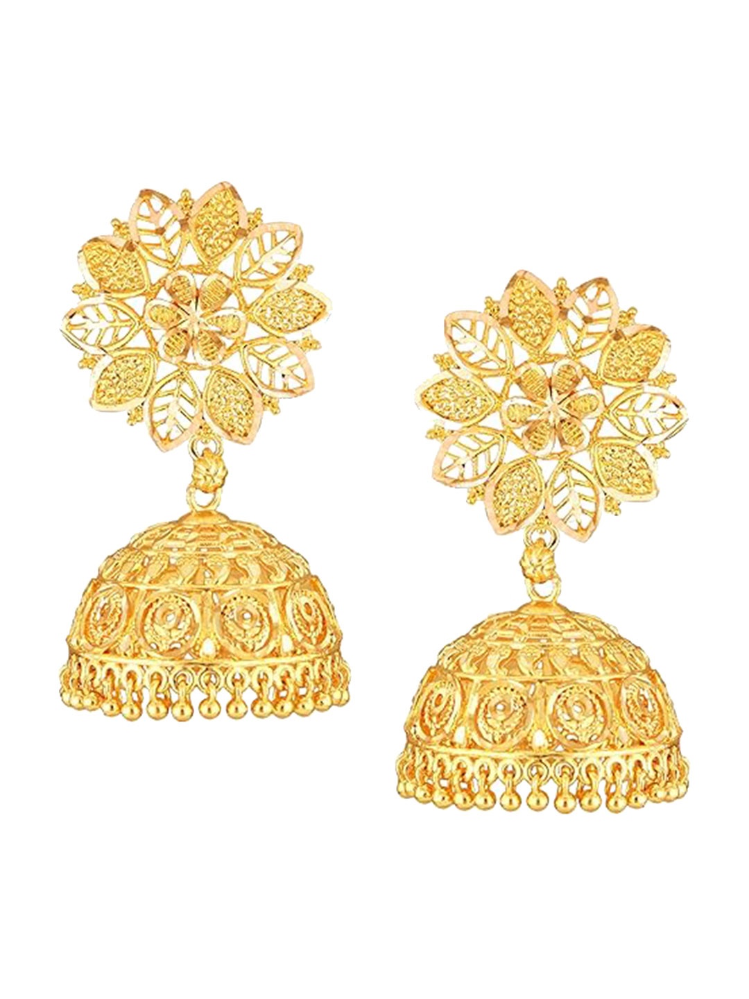 

Vighnaharta Gold-Plated Jhumkas