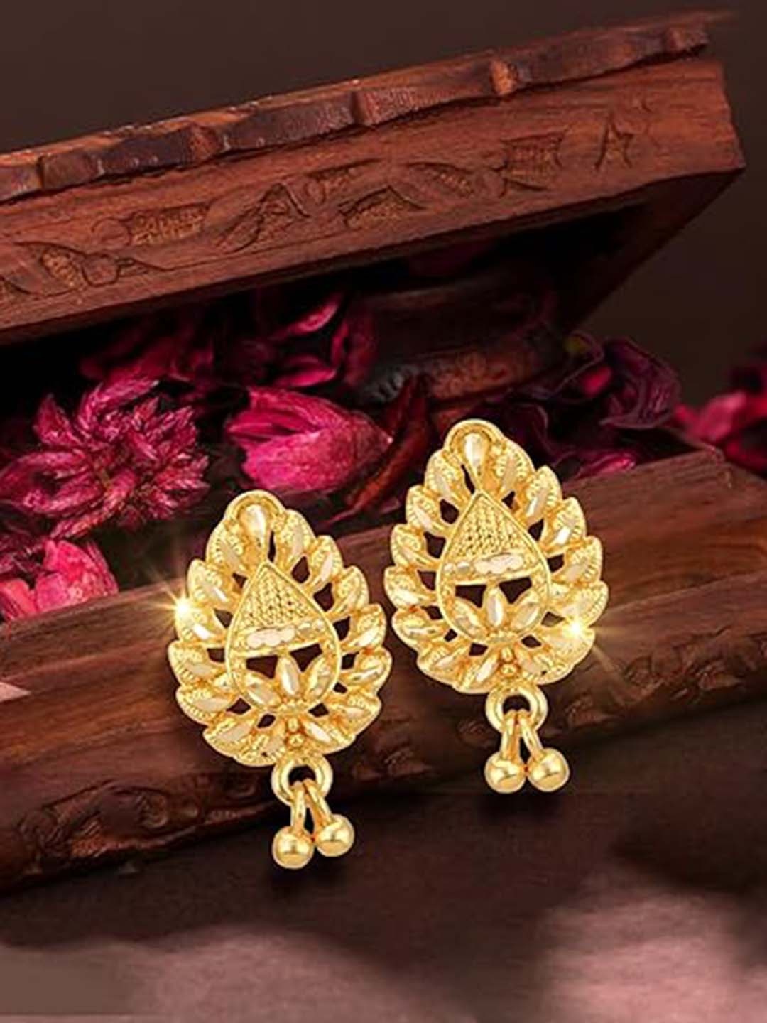 

Vighnaharta Gold-Plated Classic Drop Earrings