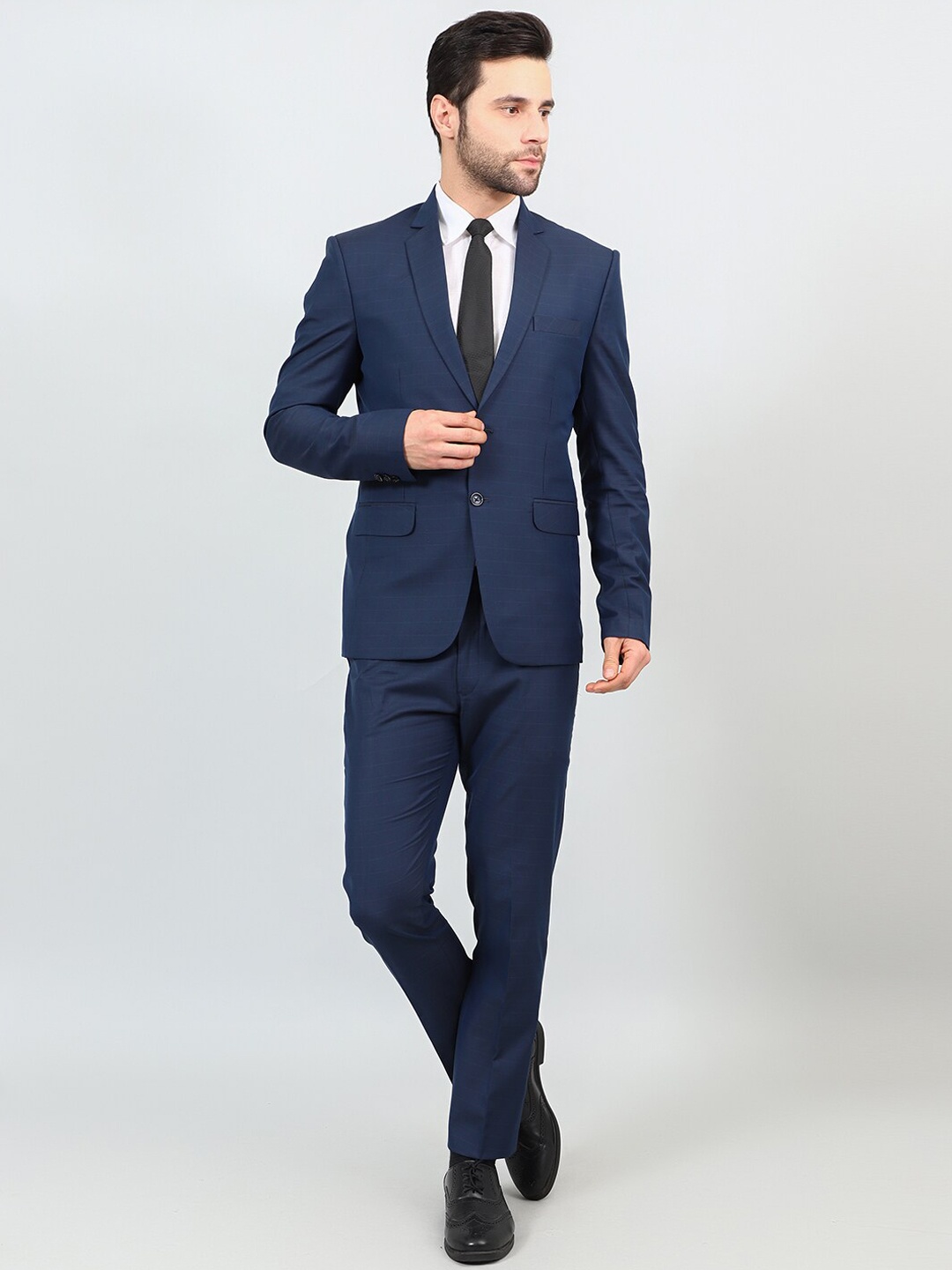 

Wintage Striped Single-Breasted Two-Piece Suit, Blue