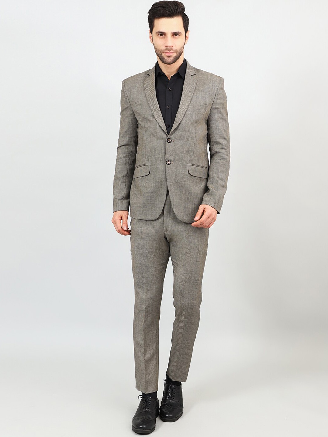 

Wintage Single-Breasted Two-Piece Formal Suit, Grey