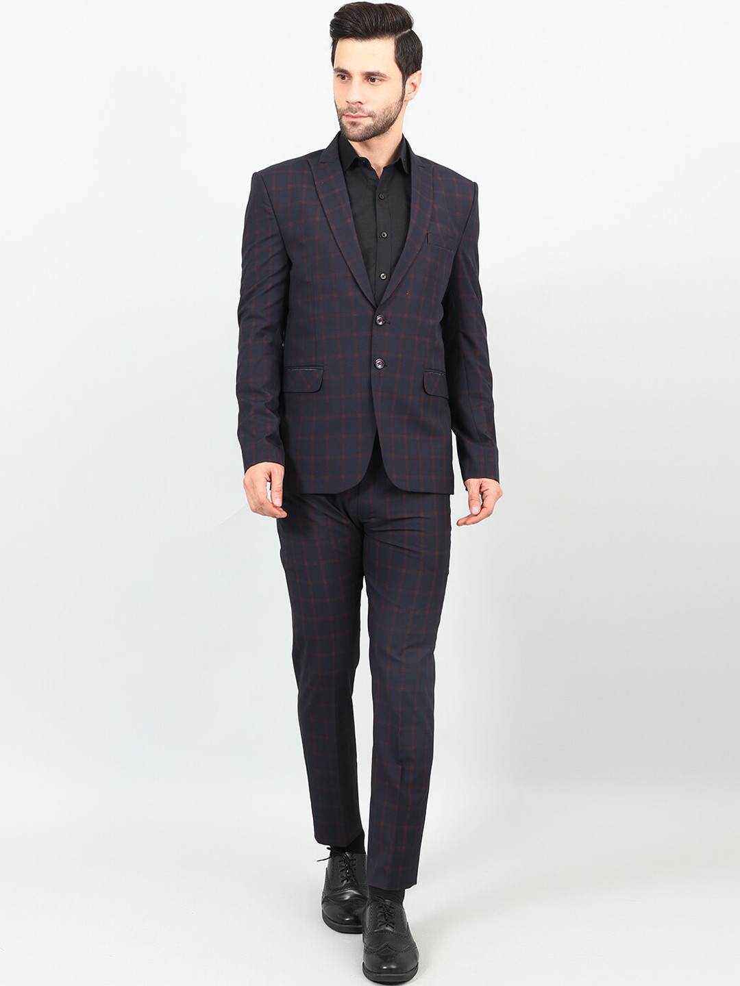 

Wintage Single-Breasted Two-Piece Suit, Black