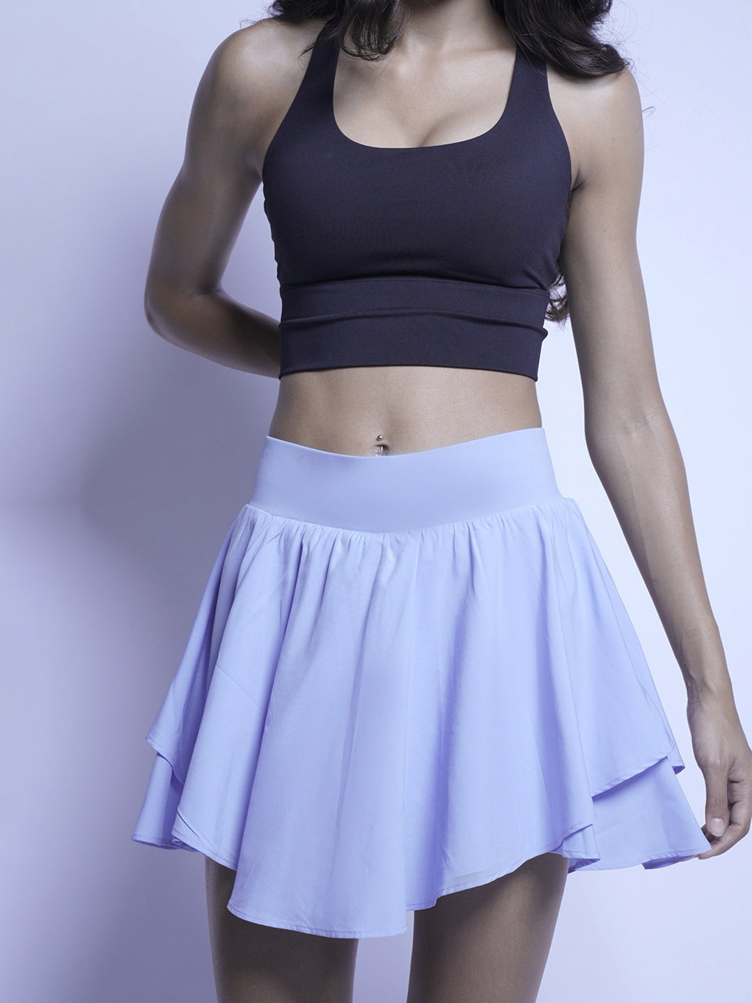 

Myriad Asymmetric A-Line Mini Sports Skirt, Blue