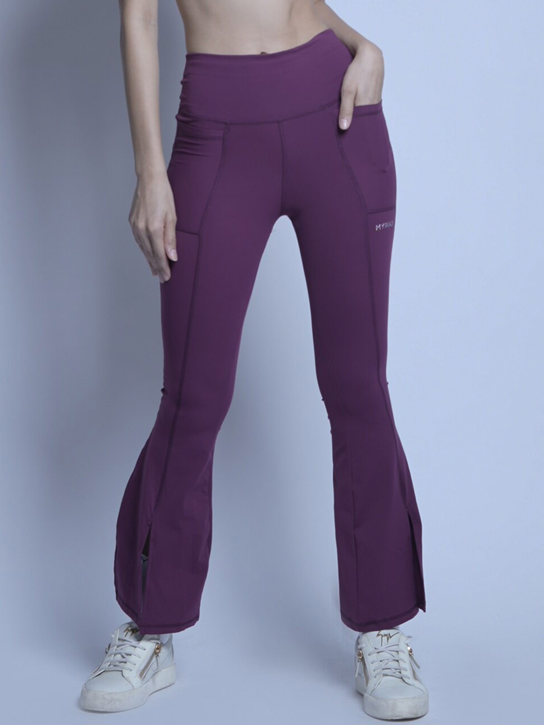 

Myriad Women Bootcut High-Rise Rapid-Dry Track Pants, Purple