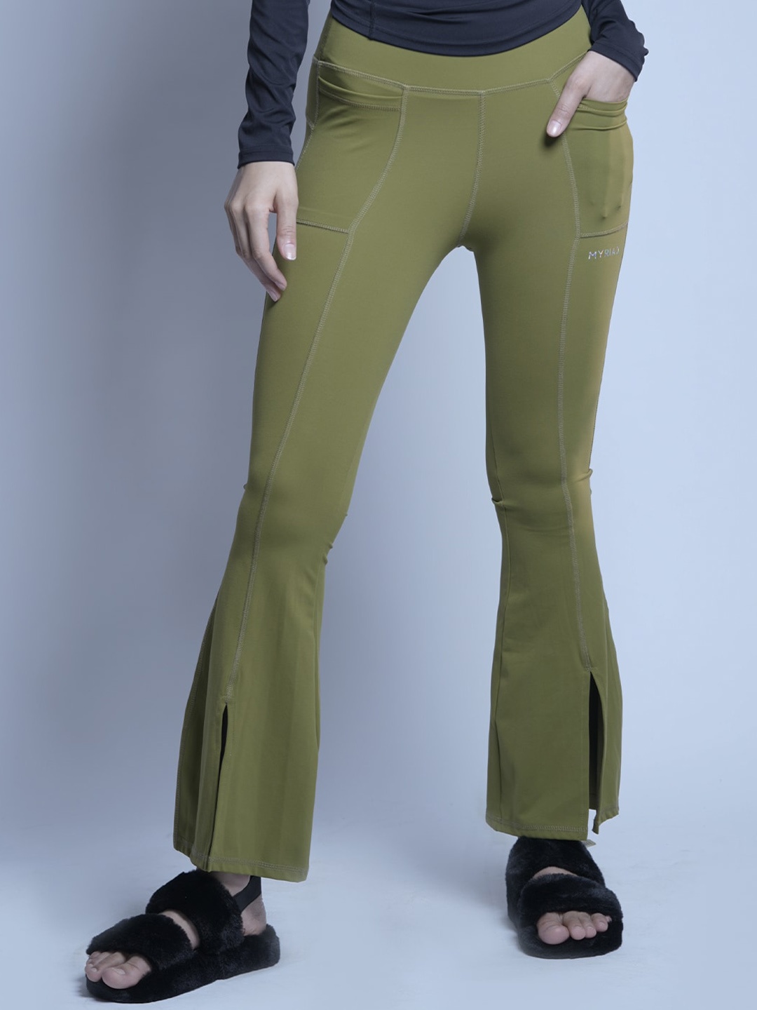 

Myriad Women Mid-Rise Easy Wash Bootcut Pants, Olive